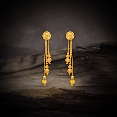 Drashti Collection Traditional Micron Plated Daily Use Sui Dhaga Earrings For Women And Girls Brass Ear Thread