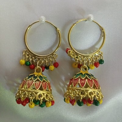 Taniya Craft Multicolour jhumka Alloy Jhumki Earring