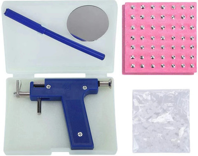 Shield plus Ear Piercing Gun Shots Plastic Instrument with 98 Pcs Studs Stainless Steel Clip-on Earring