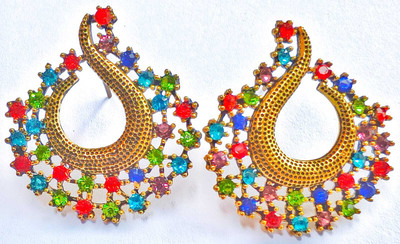 sk beauty Space Wetern Party Tops Earrings For Girls & Women Crystal, Beads Alloy Earring Set