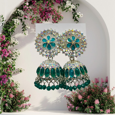 touch gold Jhumka Earrings For Women Cubic Zirconia Alloy Jhumki Earring