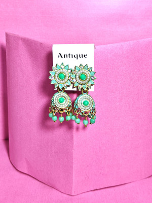 GmEnterprise GMER Antique Jhumka Pearl Alloy Jhumki Earring