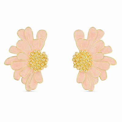 Henuka Baby Pink Daisy Korean Earring Alloy Stud Earring