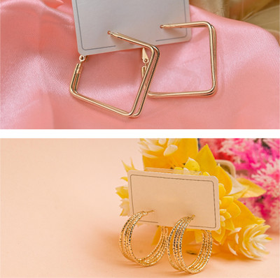 ManiOrnament 2 Pair Stunning Gold Plated Hoop Earrings set Alloy Hoop Earring, Earring Set