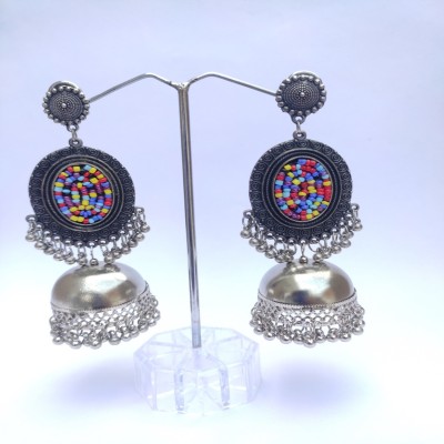 vari fashion Black Metal Jhumki Earring