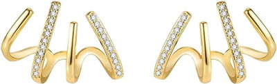 Limine Jewels Fancy Claw Cuff earrings Hypoallergenic Zircon 4 Claw Wrap Cuff Stud Earrings Zircon Alloy Cuff Earring