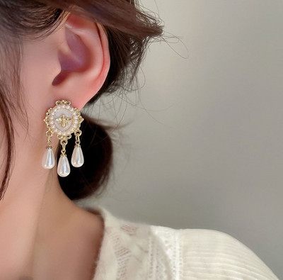 BLINGEE Korean Earrings For Women Girls Trendy Stylish Pearl Gold Bee Pearl Alloy Earring Set, Drops & Danglers