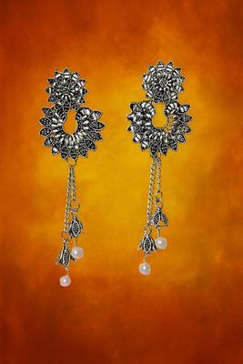 Khushi's collections KC-ER-MOON-02 Pearl Alloy Stud Earring