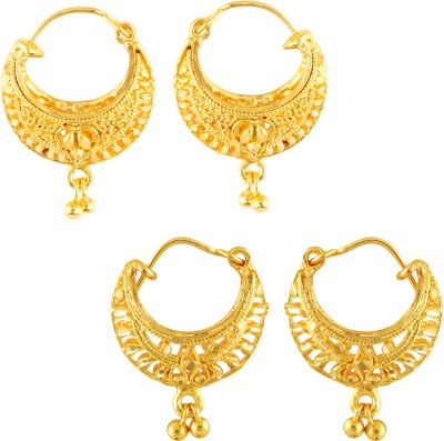 MEENAZ bali ear ring earrings girls combo wedding traditional South indian temple party Cubic Zirconia Alloy, Metal, Copper, Brass Clip-on Earring, Hoop Earring, Stud Earring, Earring Set, Chandbali Earring