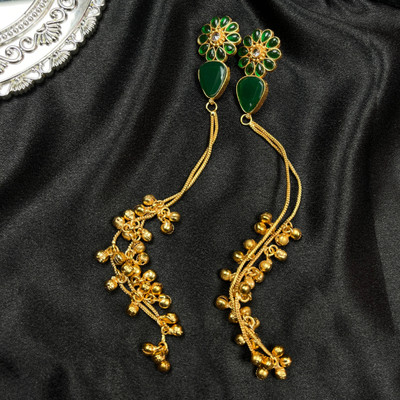 Banarashe Floral Drop Dangler Alloy Jhumki Earring