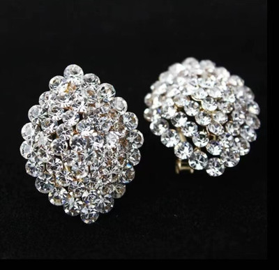 AKISON JEWELS AD Stone Korean Studs Earrings For Women Girls Trendy Western Fashion Earring Crystal, Diamond, Cubic Zirconia Alloy Earring Set, Stud Earring