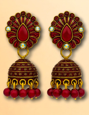 BLACKMA BLACKMA: earrings for women and jhumka earrings style with earrings jhumka Zircon Brass, Metal Jhumki Earring
