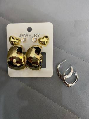 ASKH Fashion ASKH Trendy Earing Set of 2 Alloy Hoop Earring