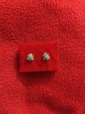 jeni One gram gold plated ad stone l earrings with mattal Copper Earring Set