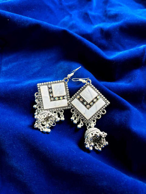 Hengarr Traders Hook_White-6 Cubic Zirconia Plastic Earring Set