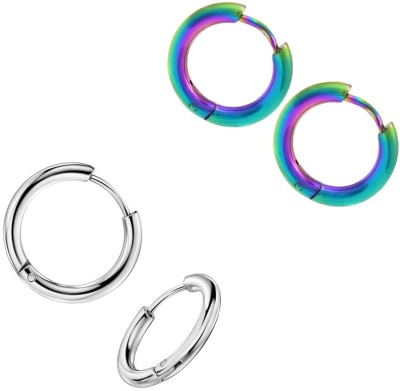 Earchic FK-ComboStuds-12 Metal Hoop Earring