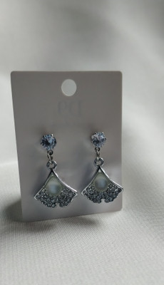 Preziosa Dangle earrings Zircon, Pearl Alloy Stud Earring, Drops & Danglers