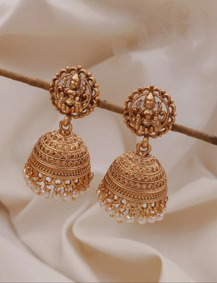 SHIVAY FASHION HUB Alloy gold plated earings Diamond Alloy Jhumki Earring