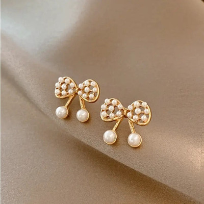 MAHADEV CREATION Twinkle Bow Treasure Earrings Crystal Alloy Stud Earring