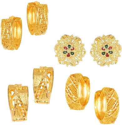 VIGHNAHARTA Vighnaharta Goldens Combo Set(Sales Package-4 Pair Earrings ) Alloy Clip-on Earring, Stud Earring