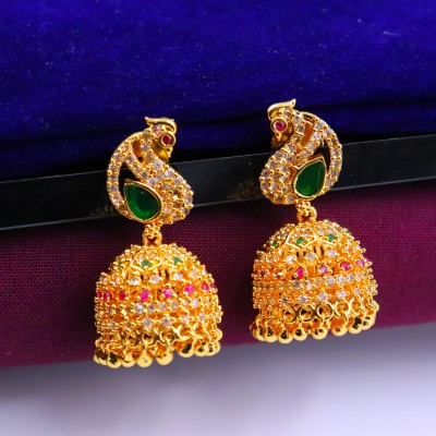 AHR FASHION one gram gold plated trendy stylish jhumki earring for women Brass Jhumki Earring