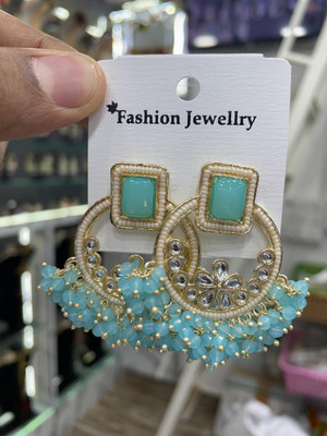 LUCENTART ER123SKYBLUE Cubic Zirconia Alloy Drops & Danglers