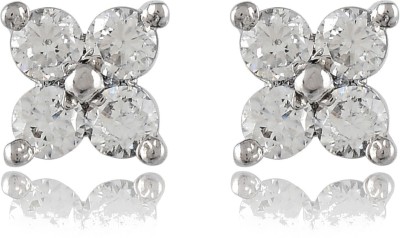 Femme Jam 925 Sterling Silver Zirconia Crystals Stud Earrings for Women & Girls Swarovski Crystal Sterling Silver Stud Earring