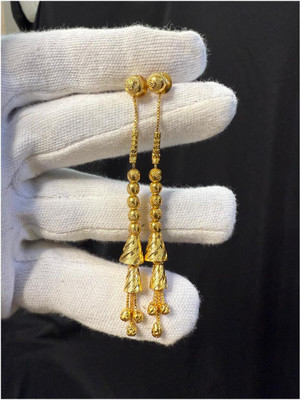 Ansh Enterpris Sui Dhaga Earring for Women and Girls Crystal Brass Drops & Danglers