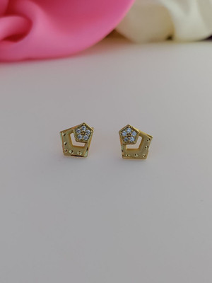 Bhagavati creation Bhagavati Brass Stud Earring