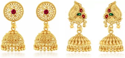 VIGHNAHARTA Combo Of 2 Stunning Earring For Women Alloy Jhumki Earring