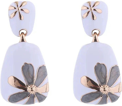 kailash creation Kailash Creation Floral Design Gold Plated Drop Earrings for Women & Girls - Alloy Drops & Danglers