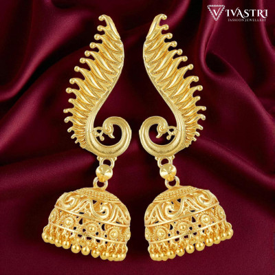 VIVASTRI Peacock Alloy Jhumki Earring