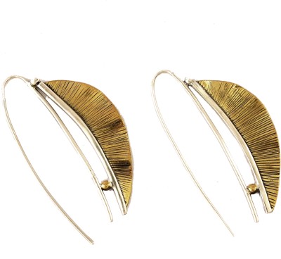 ovana 92.5 Sterling Silver Handmade Feather Earrings | 22Kt Gold Plating Sterling Silver, Silver Drops & Danglers