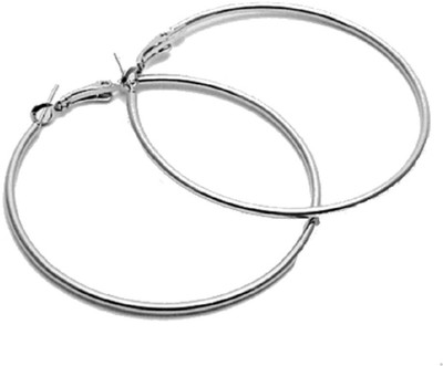FashMade FK-Silver Loop Brass Hoop Earring