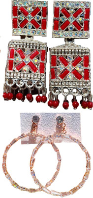Hernger traders Earring-Box-1_02 & Rose_gold_AD_01 Cubic Zirconia Alloy Earring Set