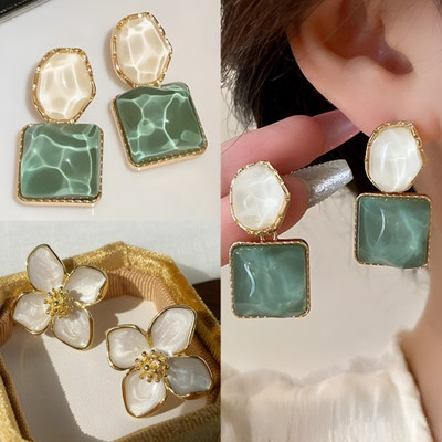 BLINGEE Korean Earrings Combo For Women Girls Floral Flower Earrings Stylish Trending Alloy Earring Set, Drops & Danglers, Stud Earring