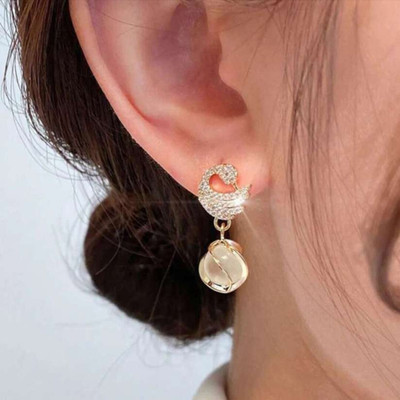 bellandmoon korean small earning Cubic Zirconia Alloy Drops & Danglers