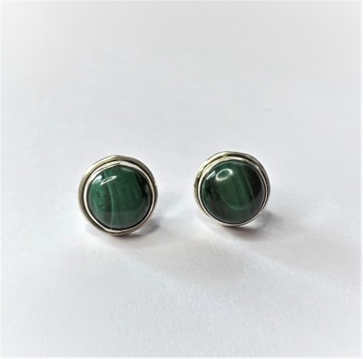 arte jewels 925 Sterling Silver Green Gemstone studs for Women/Girls Emerald Sterling Silver Stud Earring