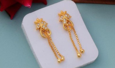 CHOPDA BUSSINESS HUB Earring Set, Gold Diamond Alloy Drops & Danglers