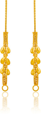 Drashti Collection Traditional Gold Platted Kaanchain Earrings Brass Ear Thread