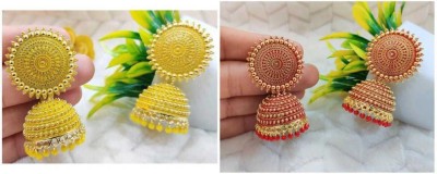 PVL Fashion Trendy Gold Plated Earrings Party Office Daily Use for Women Combo Alloy Jhumki Earring