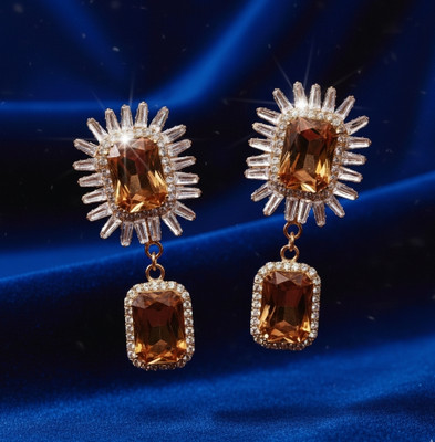 Priya International drop & dangler (stud) earring set Crystal Alloy Drops & Danglers, Stud Earring