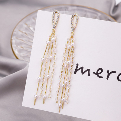 Celestria Korean Trendy Fashion Earrings for women Pearl Alloy Drops & Danglers
