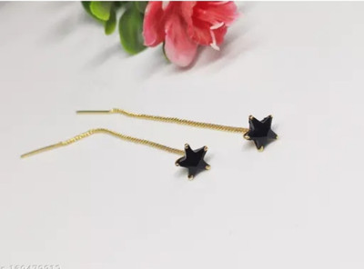 RENU CREATION Beautiful, Fancy EarRing (Sui Dhaga STAR BLACK) Indian Fancy Casual daily use Brass, Alloy Stud Earring