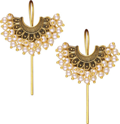 VIGHNAHARTA Elite Charming Green ear cuff Pearl Earring for Women and Girls Alloy Jhumki Earring