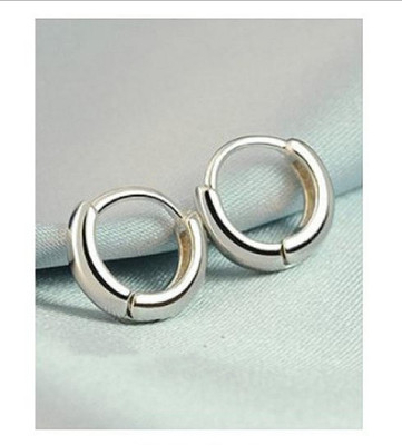 MEHAK CREATION Glittering Gold Plated Crystal White Studs Earring Cubic Zirconia Stainless Brass Hoop Earring, Stud Earring