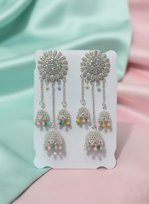 shivi creations Pastel Charm Jhumka Earrings FOR GIRLS AND WOMEN Alloy Earring Set