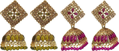 Malana Merino Earrings for Women Jhumka Jewellery Accessories Jhumki Best for Gift Set of 2 Alloy Jhumki Earring
