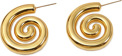GHARANA BY ALISHYAANA Spiral Hoop Earrings Set for Women Statement Jewelry Evening Modern Ethnic Looks Alloy Stud Earring