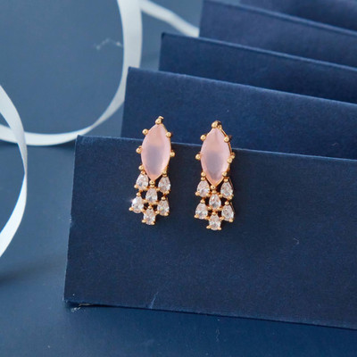 topshop TS 169 Cubic Zirconia, Diamond Brass Stud Earring